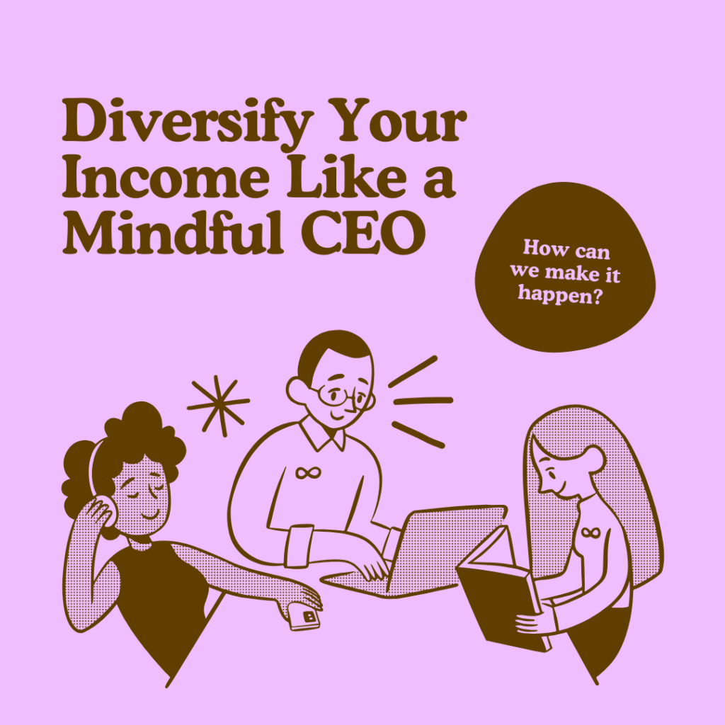 Build a Business Blueprint to Earn Money Mindfully – Mum’s Guide Illustration of a business blueprint showing how mums can build income from home by fostering teamwork, collaboration, and long-term earning strategies