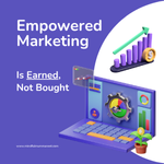 Empowered Marketing to Earn Money Online Illustration of empowered marketing using digital tools and organic growth strategies to help mums earn money online sustainably.