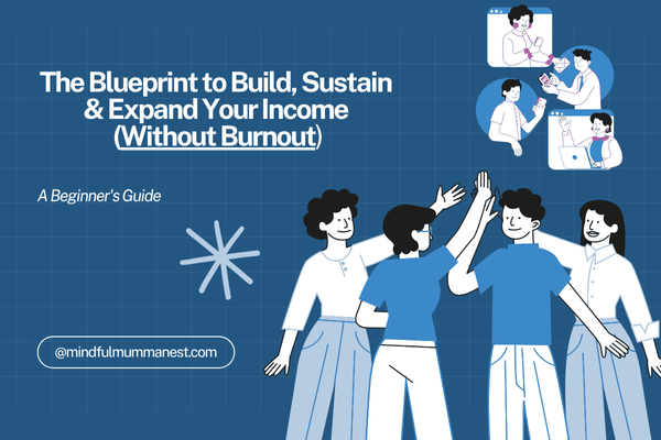 Build a Strong Team to Earn Money and Sustain Your Home Business Illustration of a business team strategy to help mums earn money from home by building a strong, balanced and collaborative foundation