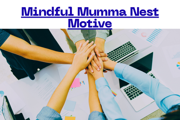 Teamwork hands together symbolizing the Mindful Mumma Nest motive of unity, growth, and earning opportunities for mums.