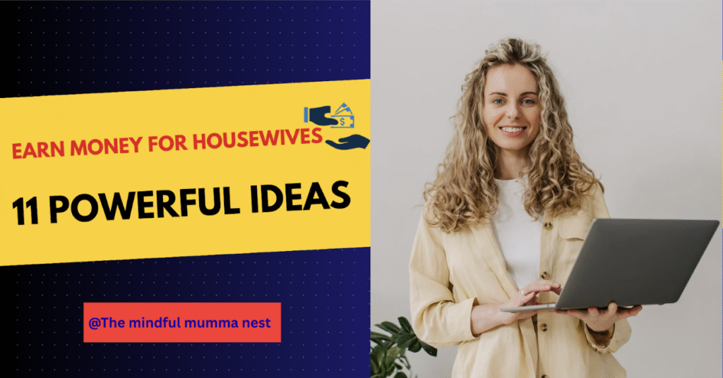 Smiling woman holding laptop — earn money for housewives with 11 powerful work-from-home ideas
