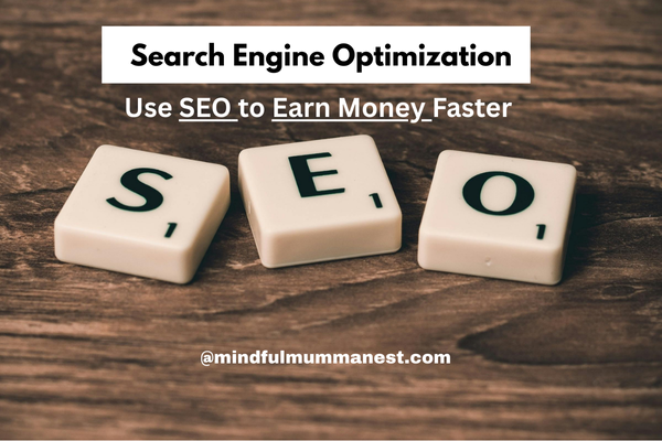 SEO letters on wooden table symbolizing search engine optimization to earn money faster