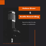 Close-up of a professional microphone, representing voice-over and audio recording work from home.
