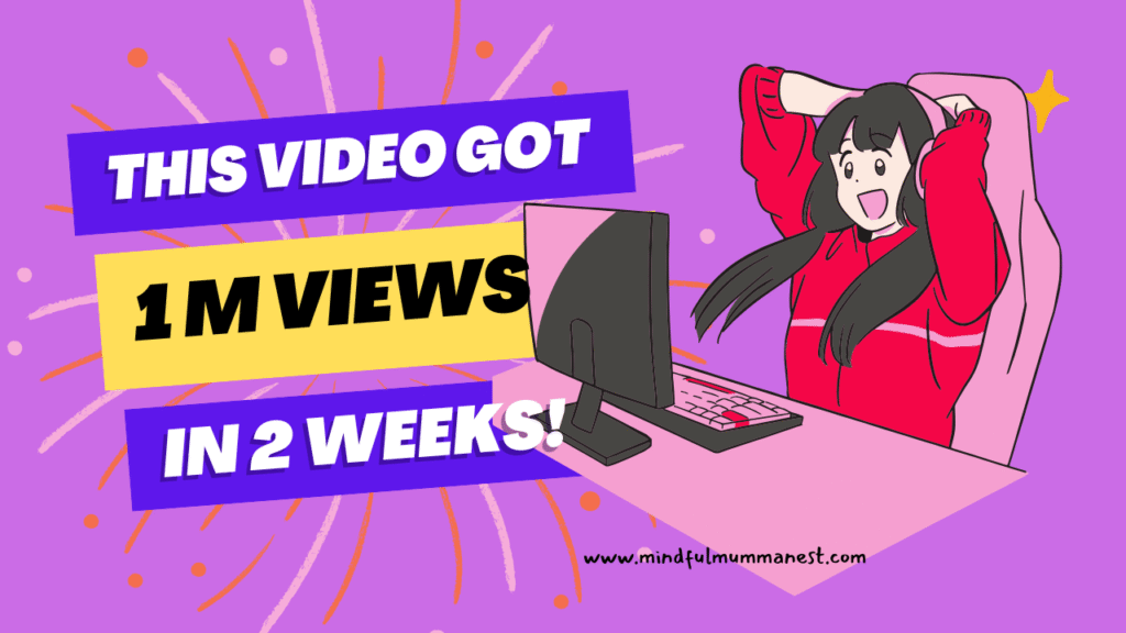 Excited creator celebrating YouTube video reaching 1 million views in 2 weeks