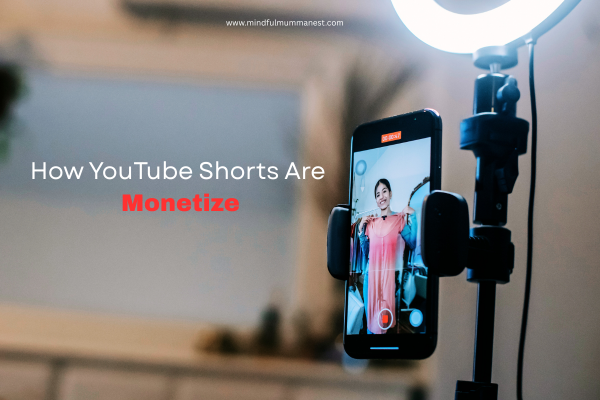 How YouTube Shorts are monetized – woman recording video with ring light to earn money online through YouTube