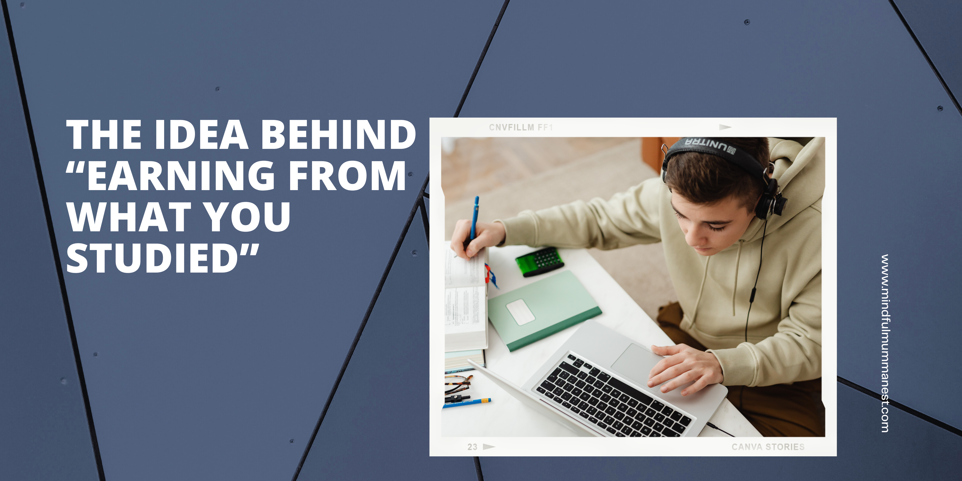 A student studying at home with a laptop and notebook, representing how to earn money from what you studied after 12th through mindful learning and real-life skills.
