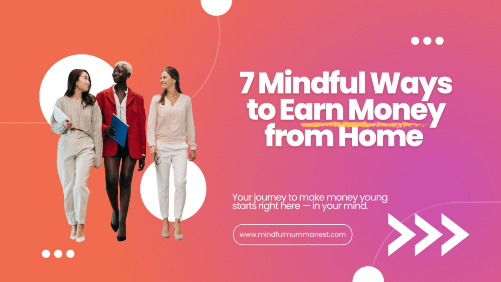 Calm, confident women walking together symbolizing focus and motivation to earn money from home mindfully.