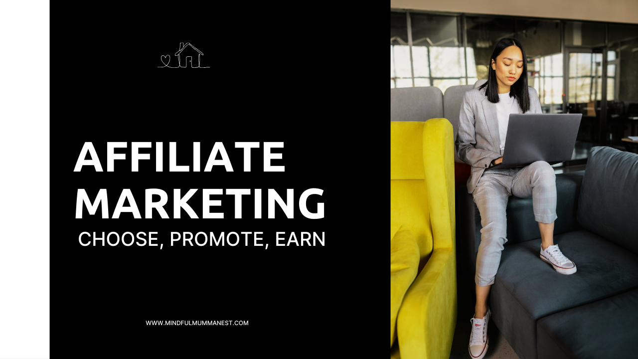 Woman sitting with a laptop in a modern workspace, representing affiliate marketing and online earning for beginners.
