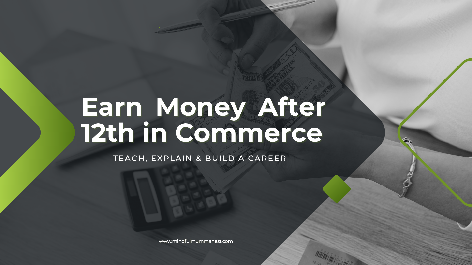 Earn money after 12th from home in commerce students learning online, teaching, explaining, and building a career.