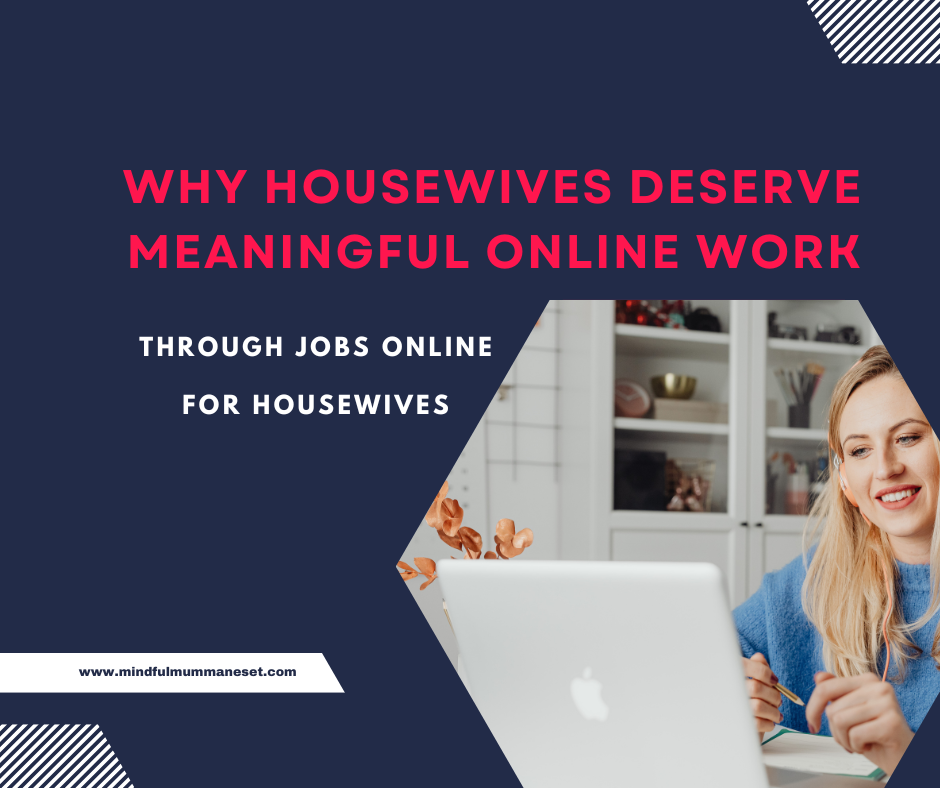 Housewife working online from home while learning meaningful digital skills through jobs online for housewives
