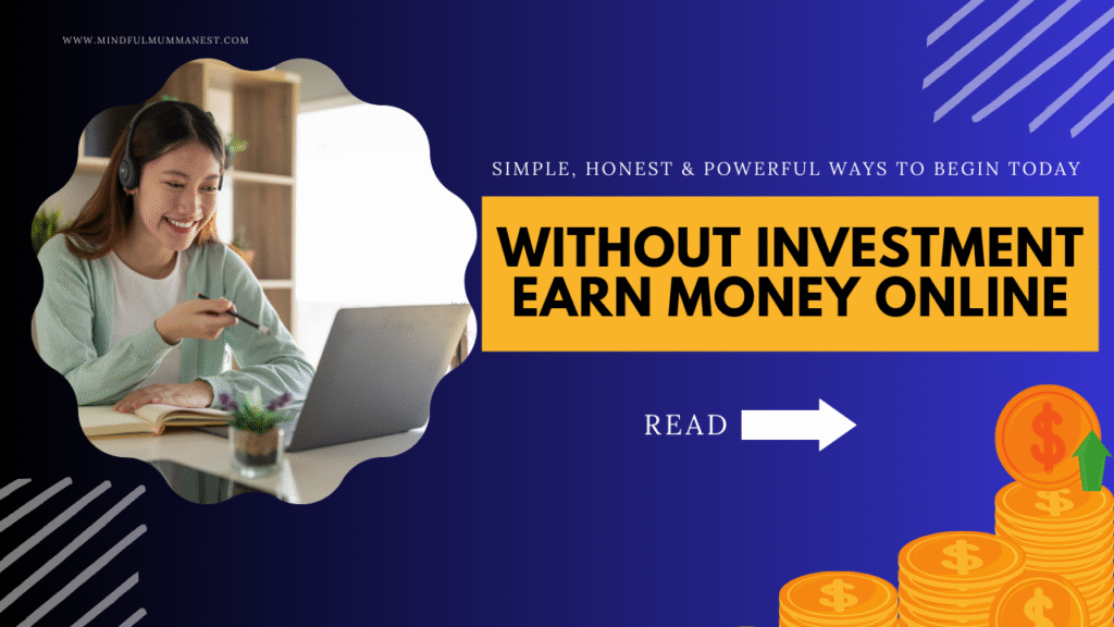 Woman working online from home learning how to earn money online without investment