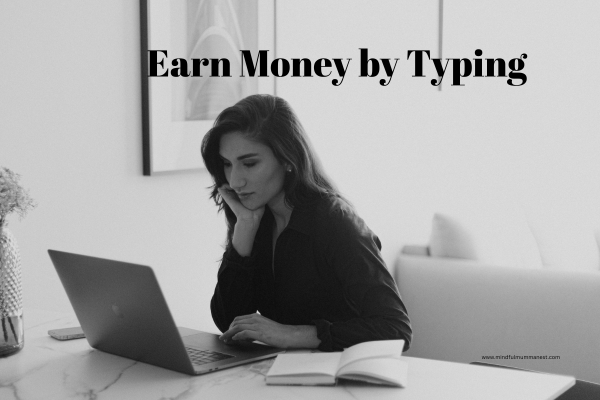 earn money online by typing in English from home using a laptop
