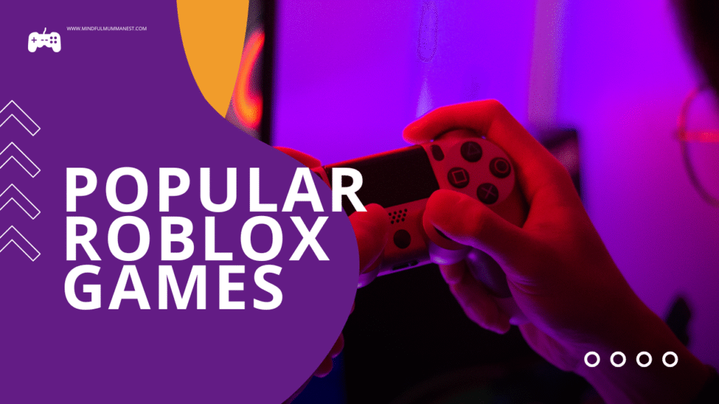 Hands holding a gaming controller under neon lights for a blog on Popular Roblox Games and top trending Roblox adventures.

