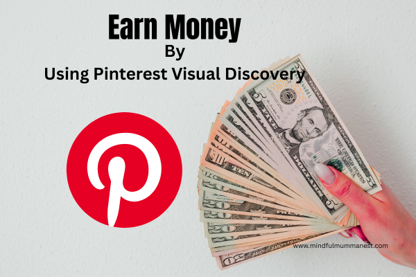 A hand holding multiple US dollar bills beside the Pinterest logo, representing how housewives can earn money from home using Pinterest visual discovery and affiliate pins.
