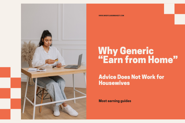 why generic earn money from home advice fails for housewives
