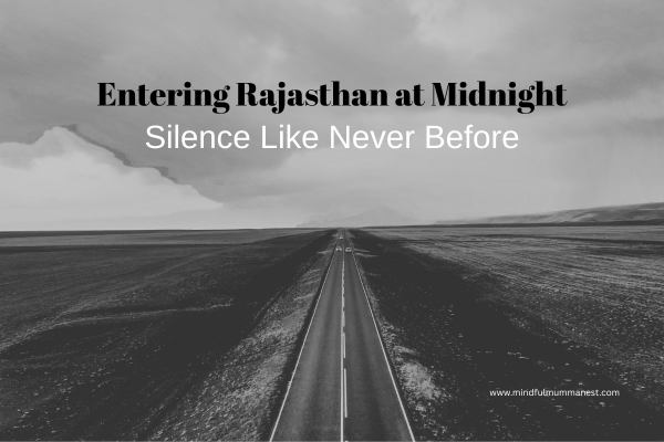  Empty highway in Rajasthan at midnight showing silence and vast desert landscape
