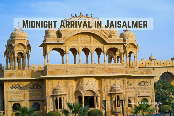  Historic yellow sandstone architecture in Jaisalmer captured during midnight arrival in the city
