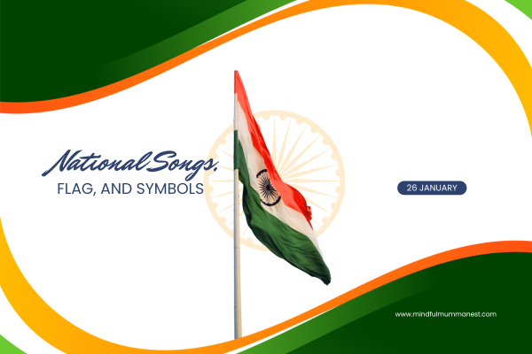 National songs, flag, and symbols of India representing Republic Day
