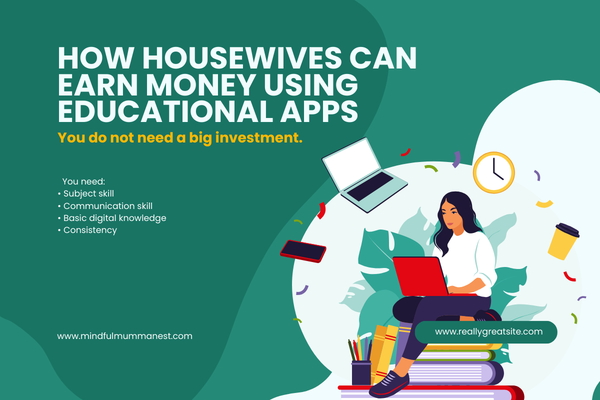 Housewives earn money using best apps for kids’ learning content in India through online teaching from home

