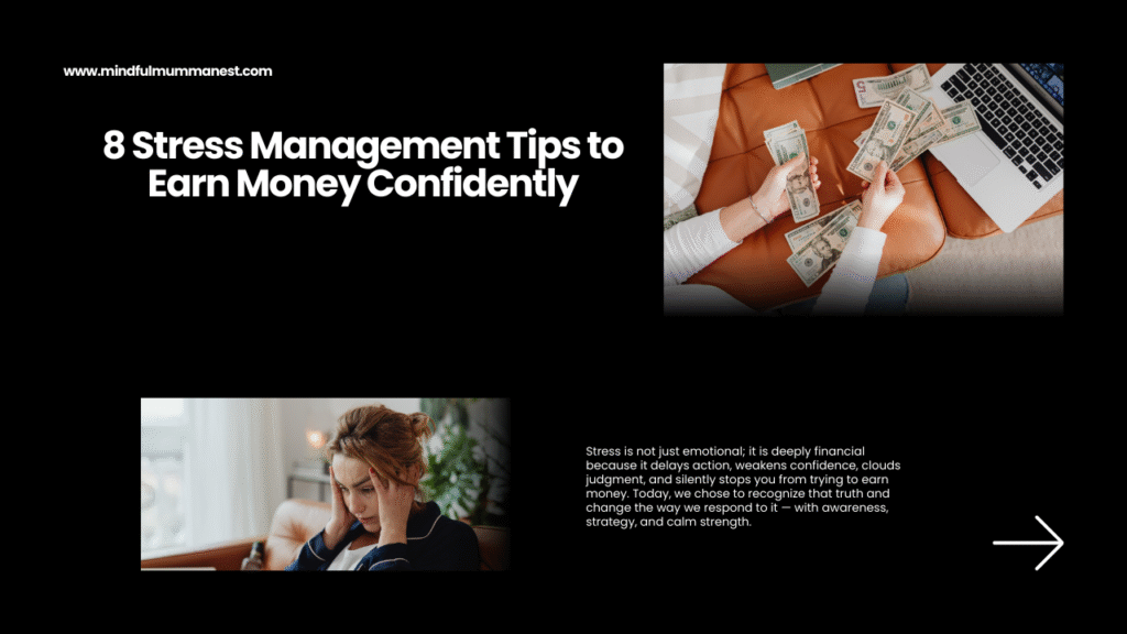 Women feeling stressed while managing finances at home, representing stress management strategies to earn money confidently.