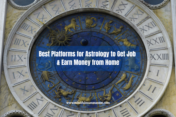 Astrology clock showing best platforms for astrology to get job and earn money from home
