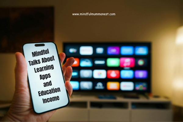 Smartphone showing learning apps while discussing how education platforms can help earn money online from home
