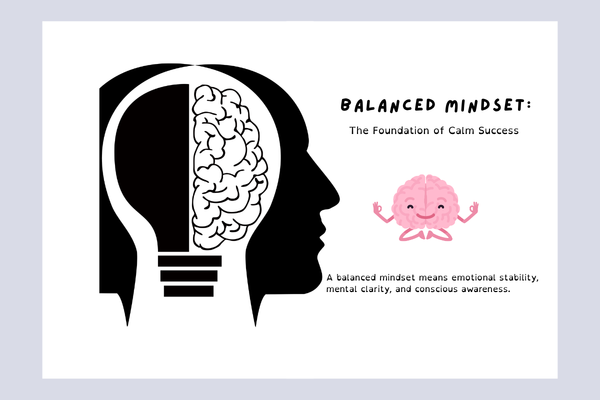  Balanced mindset concept showing mental clarity and emotional stability to earn money with calm focus
