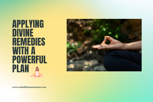  Applying divine remedies with a powerful plan meditation and mindful earning concept
