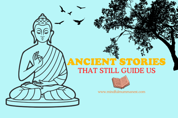 Ancient spiritual stories of Buddha guiding life with wisdom and inner clarity
