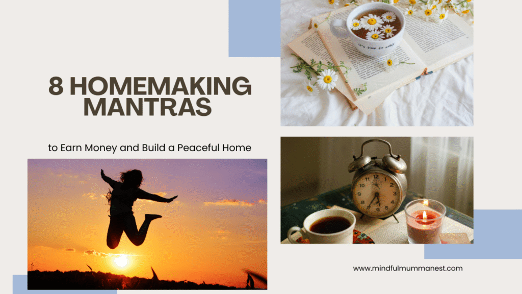 8 homemaking mantras to earn money and build a peaceful home with healthy lifestyle habits and mindful living