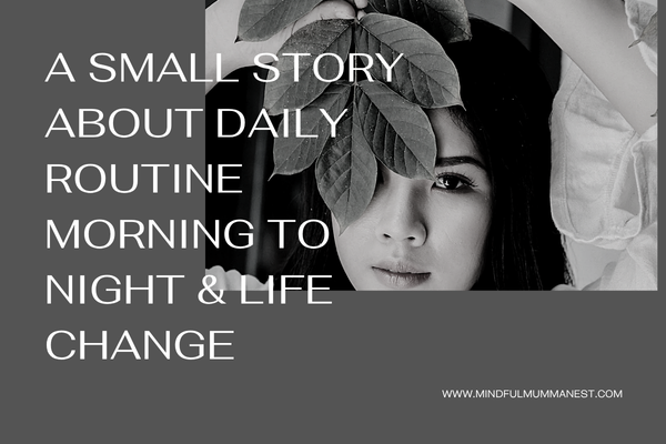 Black and white portrait of a woman symbolizing emotional healing, self-discovery, and life transformation through a peaceful daily routine morning to night.
