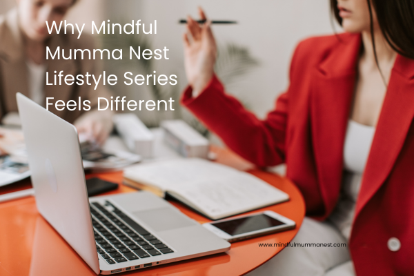 Woman working calmly on a laptop representing mindful lifestyle growth, confidence building, and peaceful daily routine habits for women.
