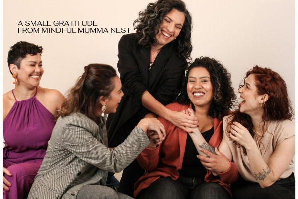 Happy women sharing joyful moments together, representing gratitude, emotional support, confidence, mindful growth, and peaceful community connection.
