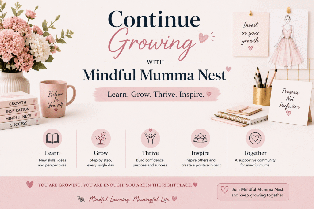 Mindful Mumma Nest personal growth, learning, confidence building, and mindful living resources.