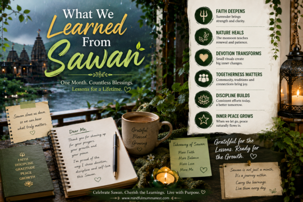 What we learned from Sawan through faith, nature, devotion, togetherness, discipline and inner growth