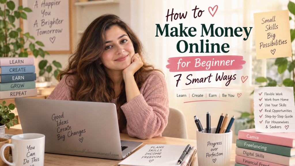 How to make money online for beginner with Canva and digital skills from home